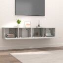 vidaXL TV-benker 2 stk betonggrå 80x30x30 konstruert tre