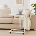 C formet sidebord med hjul – metall og MDF