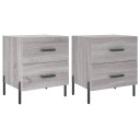 vidaXL Nattbord 2 stk grå sonoma 40x35x47,5 cm konstruert tre