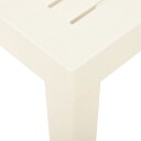 vidaXL Hagebord hvit 79x65x72 cm plast
