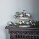 Lyngby Porcelain Rhombe Christmas Ball Dark Grey