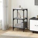vidaXL Bokhylle gr? sonoma 40x33x70,5 cm konstruert tre og st?l