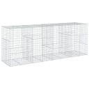 Gabionkurv med deksel 400x100x150 cm galvanisert jern