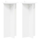 vidaXL Planteholder 2 stk. Hvit Ø40 x 80 cm Konstruert tre