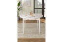 Farefax Spisebord 90 cm Rund - Hvit Marmor/Hvit