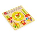 Trebord utdanning manipulativ kalender klokke ECOTOYS