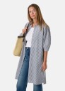 Seaside Marina Seersucker Oversized Shirt W
