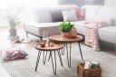 Dannemare Sofabord 60 cm Rundt   Massivt Tre/Svart