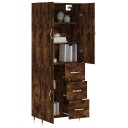 vidaXL Highboard røkt eik 69,5x34x180 cm konstruert tre 8720845411374