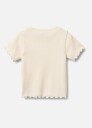 Wheat Alicia  Ribbet T-skjorte Ivory 116