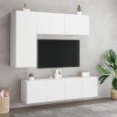 vidaXL Veggmonterte TV-benker 2 stk hvit 60x30x41 cm 8721012255234