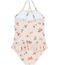 Petit Piao Ppem Frill Swimsuit   Pink   98/104