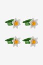 Ellos Home   Serviettringer Lily 4 pakning   Hvit