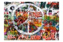 Fototapet Hippie Graffiti 200x140 - Finnes i flere størrelser