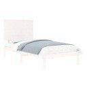 vidaXL Sengeramme hvit heltre furu 100x200 cm
