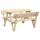  Piknikbord for 4 barn med parasollhull heltre gran