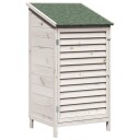 vidaXL Hagehus Hvit 59,5 x 56 x 113,5 cm Massiv Furu Tre