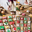 Spiselig Kakepynt Juletre Julenisse Og Reinsdyr Pk/6 
