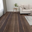 Selvklebende gulvplanker 20 stk PVC 1,86 m² mørkebrun