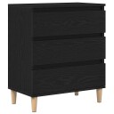  Sidedekor med skuff Svart Eik 60 x 35 x 70 cm Konstruert tre