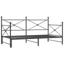  Dagseng med trille uten madrass svart 100x200 cm stål 4104677