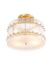 Ruby taklampe antikk messing