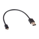 ELETRA USB TIL MICRO-USB-KABEL 0,2 M, SVART