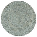 vidaXL Bordmatter 6 stk ren olivengrønn 38 cm rund jute