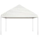 vidaXL Paviljong med tak hvit 4,46x4,08x3,22 m polyetylen