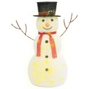 vidaXL Dekorativ snømannfigur med LED luksusstoff 90cm