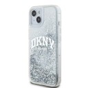 iPhone 15 DKNY Liquid Glitter Arch Logo Deksel - gjennomsiktig
