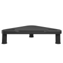 vidaXL Monitorstativ hjørne svart 49x28x10,5 cm