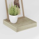  Flytende vegghyller 2 stk eik 23x23,5x3,8 cm MDF 8720286074978