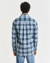 Regular fit rutete skjorte i bomullslin PINE GREEN L