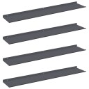 vidaXL Flytende hylle 4 pcs Antrasitt 100 x 18 x 2,5 cm Stål