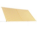 vidaXL Uttrekkbar markise 300x150 cm gul og hvit