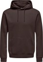 ONLY & SONS Onsceres Hoodie Sweat Noos   Brown   XS