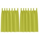  Gardiner med gardiner 2 pcs Grønt eple Polyester