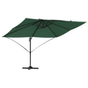  Grønn Cantilever Parasoll Grønn Polyester og metallramme Stor