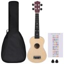 vidaXL Sopran-ukulele sett med veske for barn lyst tre 23"