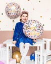 Happy Birthday Blomstrete Folieballong 35 cm