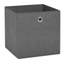 vidaXL Oppbevaringsbokser 4 stk uvevd stoff 28x28x28 cm grå