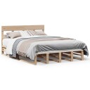  Sengeramme uten madrass hvit 135x190 cm heltre furu