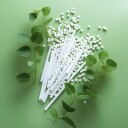 Hvite  sugerør bioplast 15 cm 50-pak