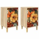 vidaXL Nattbordskap GENNEP 2 stk. Sonoma eik 36 x 33 x 60 cm