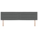  Sengegavl Linjer Design Mørkegrå 180 cm Stoff