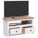vidaXL TV-hjørneskap hvit 93x49x49 cm heltre furu Panama Range
