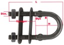 U bolt syrefast u bøyle u bøyle   8 mm   100 mm   28x35 mm   45 mm