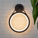 Lucande Utendørs LED-vegglampe Mirco, ringformet, IP65