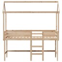  Køyeseng med stige og tak 90x190 cm heltre furu